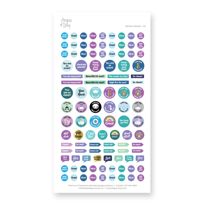 Personalised Teacher Stickers - Range 02