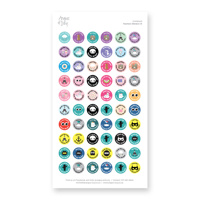 Personalised Teacher Stickers - Range 14