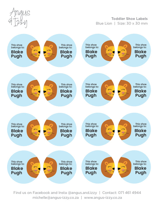 Toddler Shoe Labels