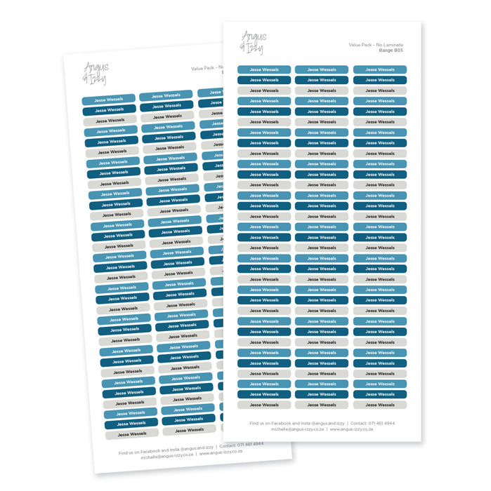Name Tag Value Pack - B05
