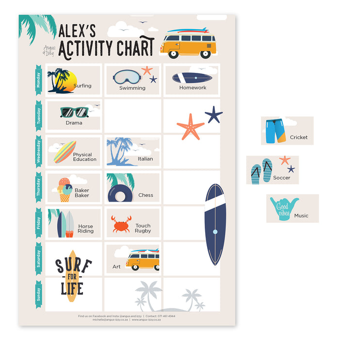 Magnetic Activity Chart - Summer Fun