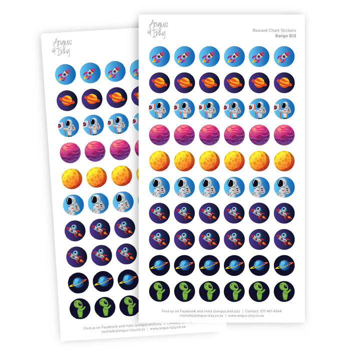 Boys Reward Chart Stickers - Range 13