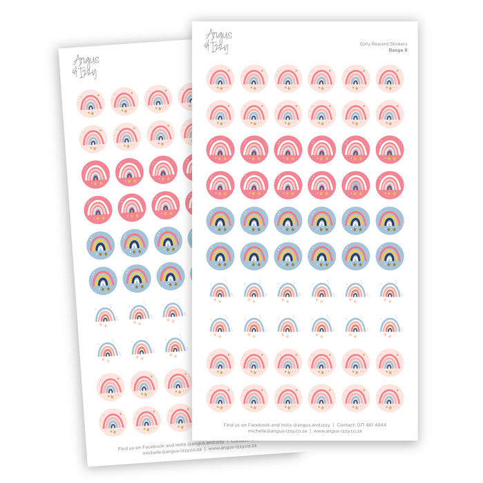 Girly Reward Chart Stickers - Range 08
