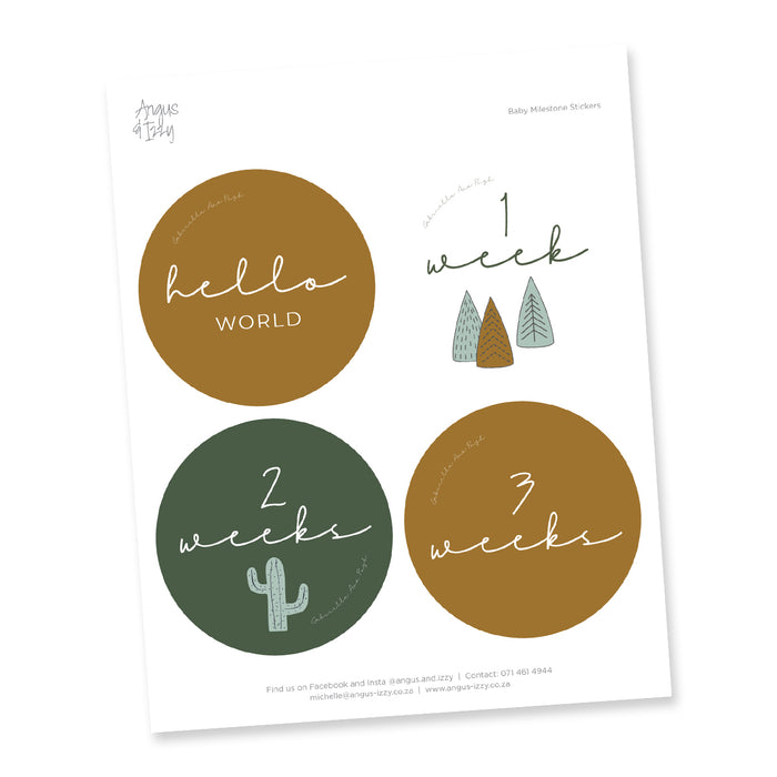 Baby Milestone Sticker Pack - Little Fox