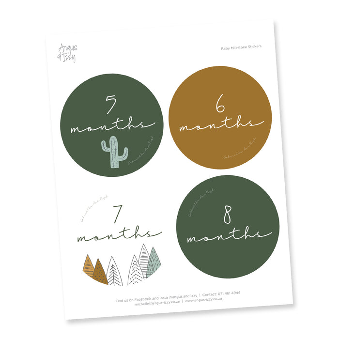 Baby Milestone Sticker Pack - Little Fox