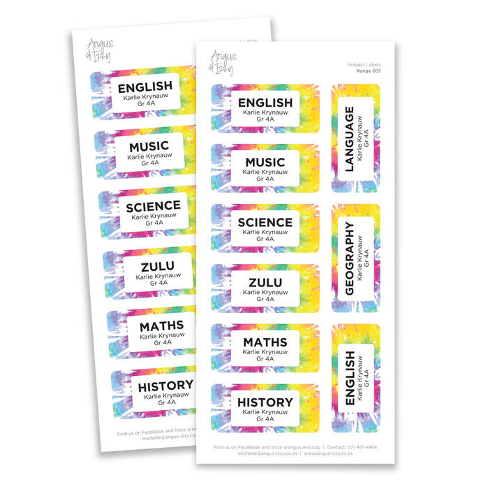 Subject Labels - G31