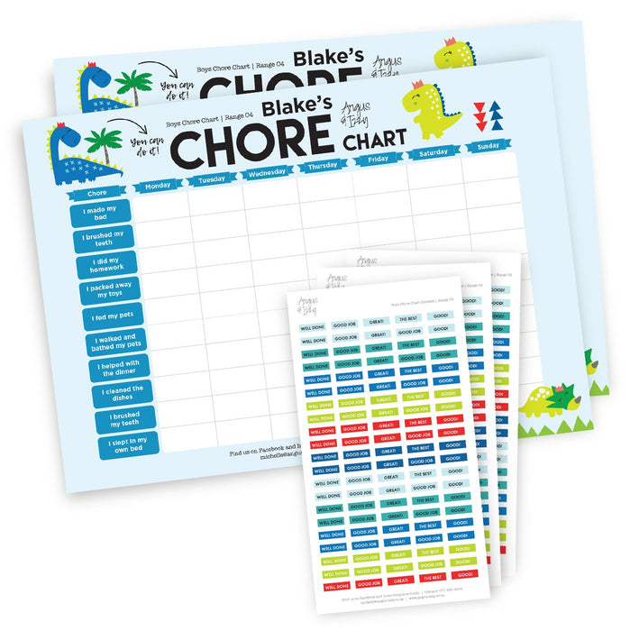 Boys Chore Chart - Range 04 Chore Chart Angus & Izzy
