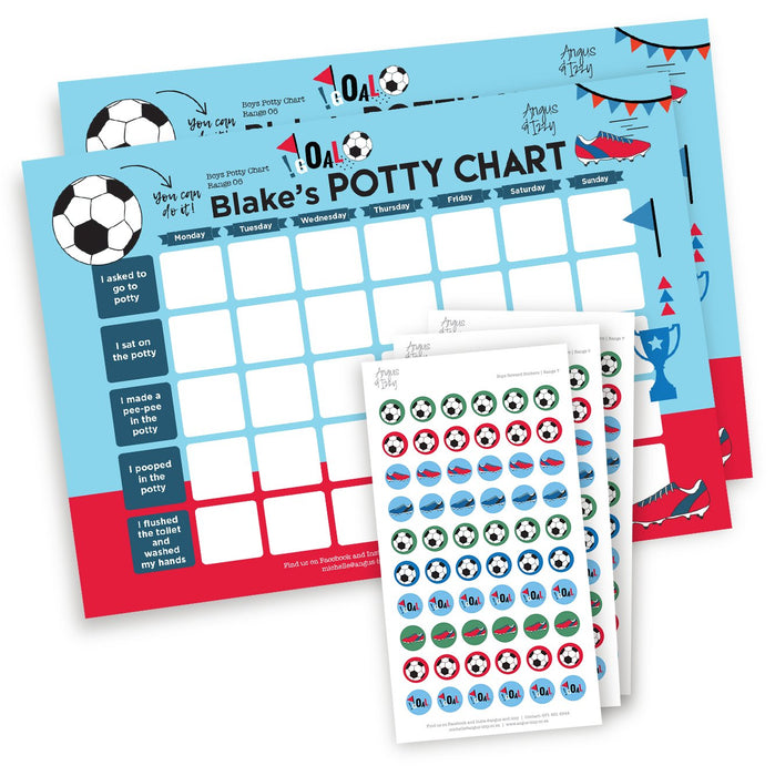 Boys Potty Chart - Range 06 Potty Chart Angus & Izzy