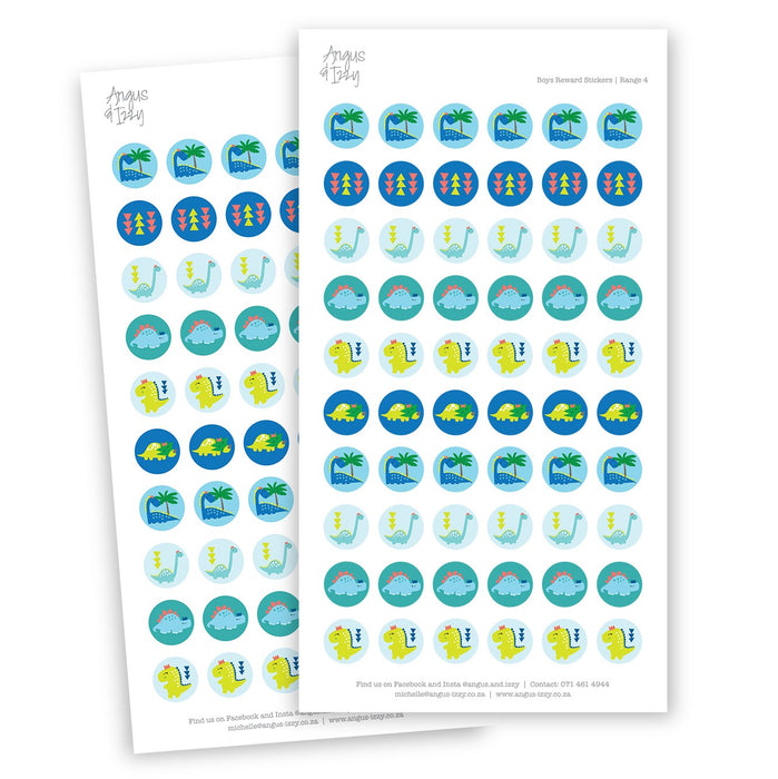 Boys Reward Chart Stickers - Range 04 Reward Chart Stickers Angus & Izzy