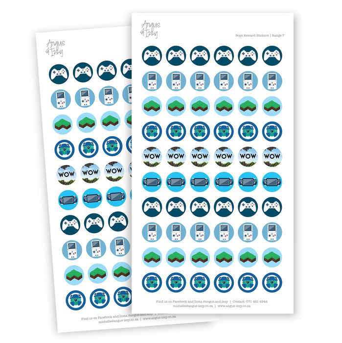 Boys Reward Chart Stickers - Range 07 Reward Chart Stickers Angus & Izzy