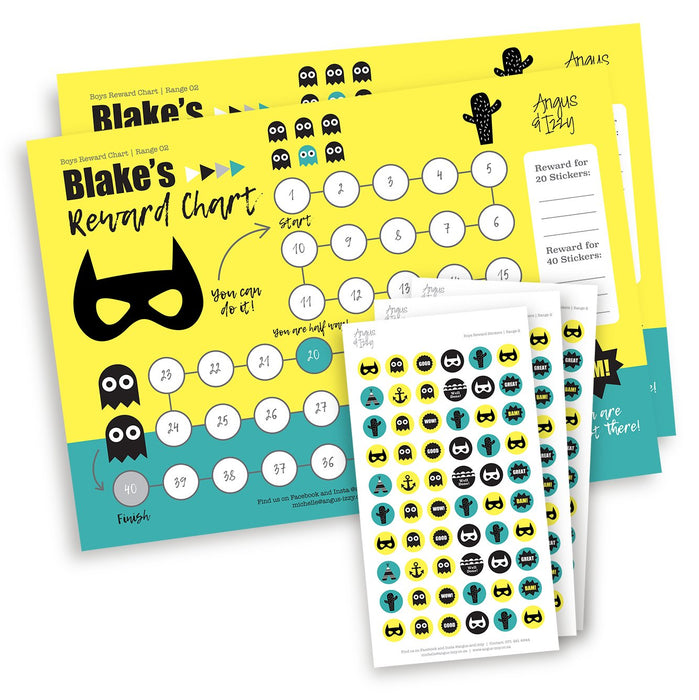 Boys Rewards Chart 02 Reward Chart Angus & Izzy