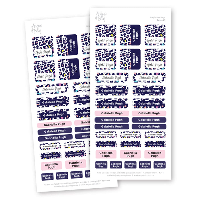 Name Tags Variety Sticker Pack G21
