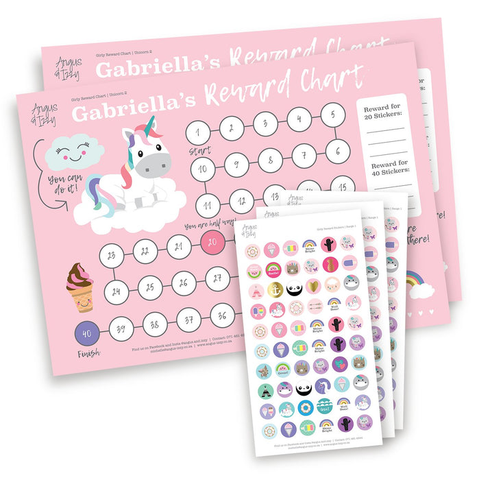 Girly Rewards Chart 02 Reward Chart Angus & Izzy