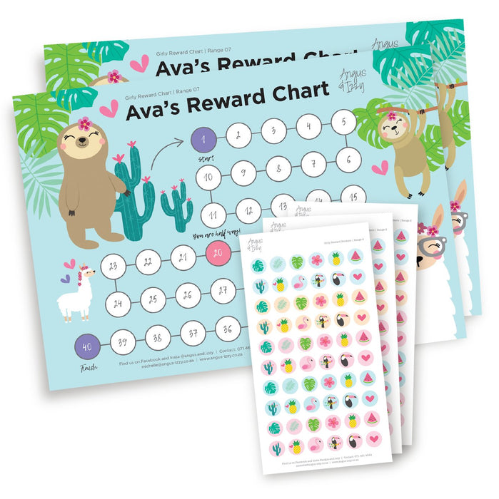 Girly Rewards Chart 07 Reward Chart Angus & Izzy
