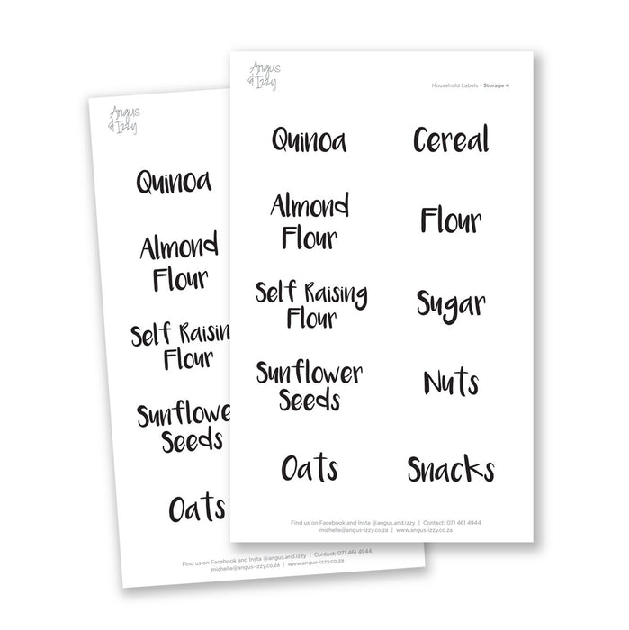 Household Labels - Storage Range 04 Household Labels Angus & Izzy