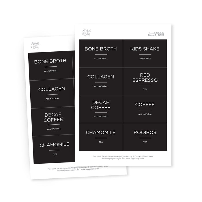Household Labels - Storage Range 07