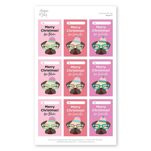 Pre-selected Gift Tag Stickers Bundle 17 Gift Tag Bundles Angus & Izzy