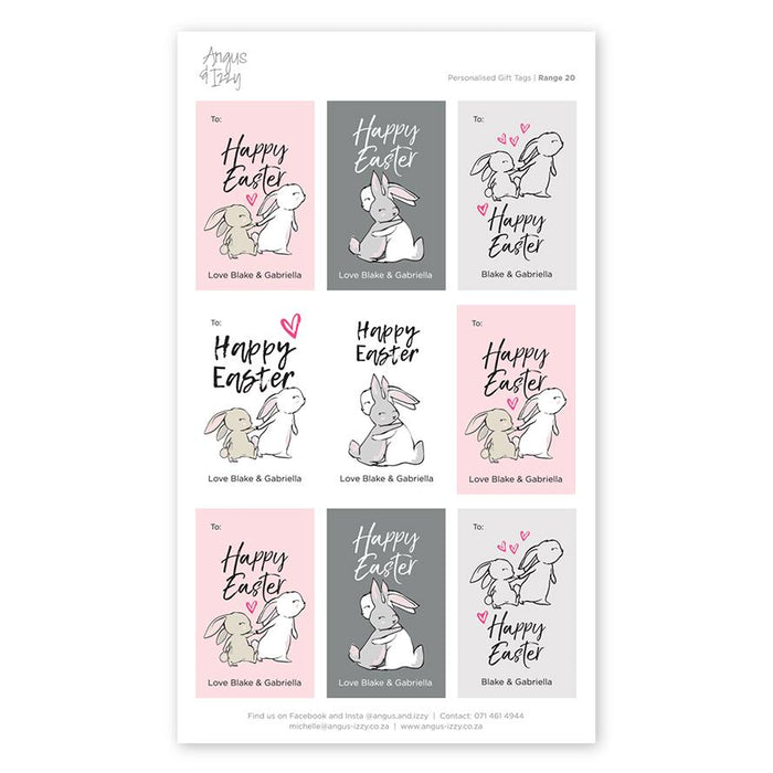 Pre-selected Gift Tag Stickers Bundle 20 Gift Tag Bundles Angus & Izzy