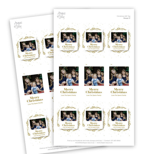 Pre-selected Gift Tag Stickers Bundle 21 Gift Tag Bundles Angus & Izzy