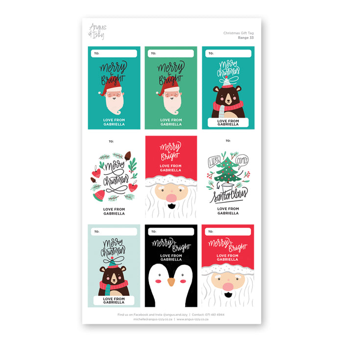 Gift Tag Stickers Bundle 33