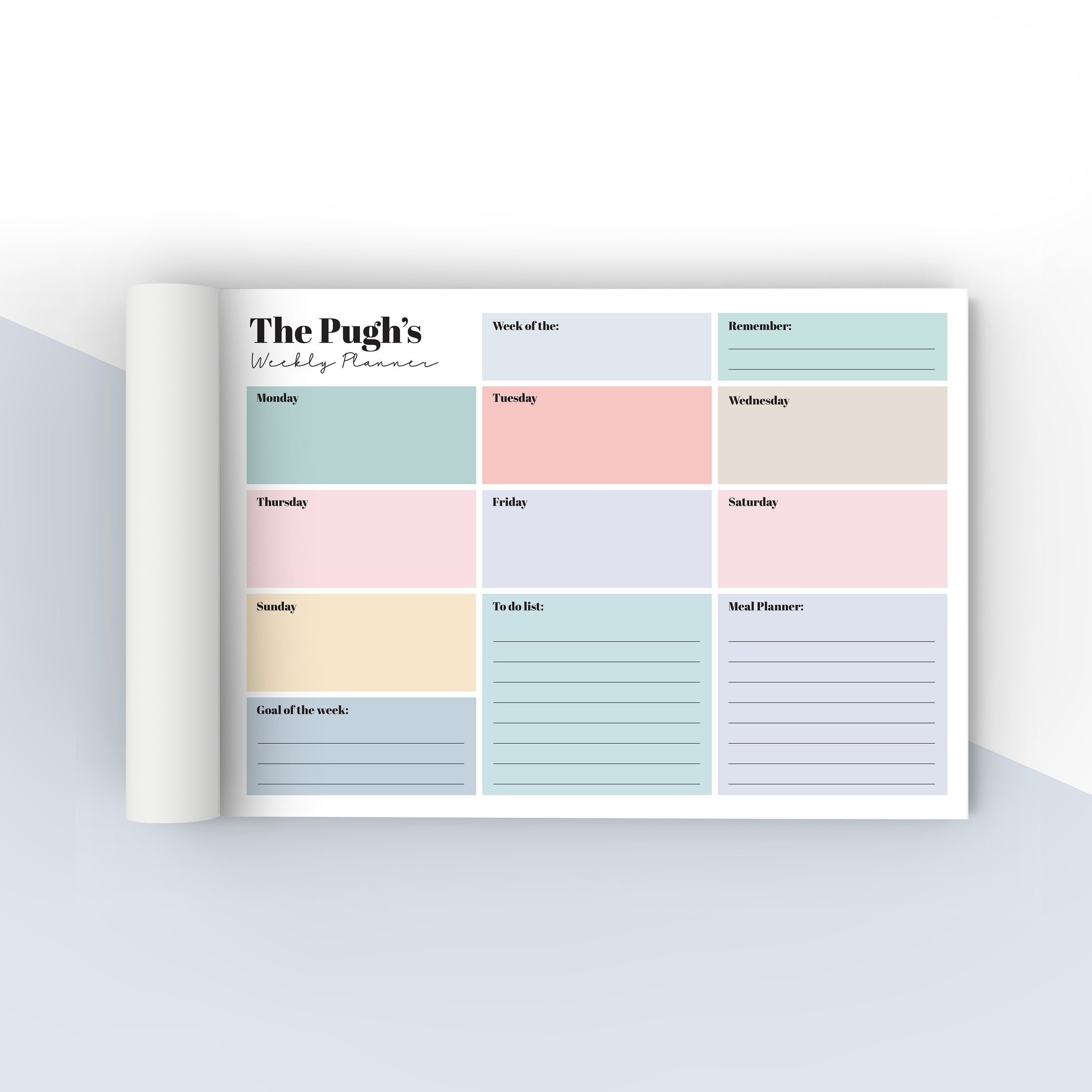 A3 Weekly Planners — Angus & Izzy