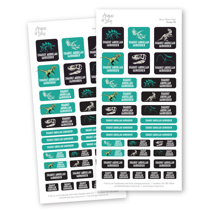 Name Tags Variety Sticker Pack B38
