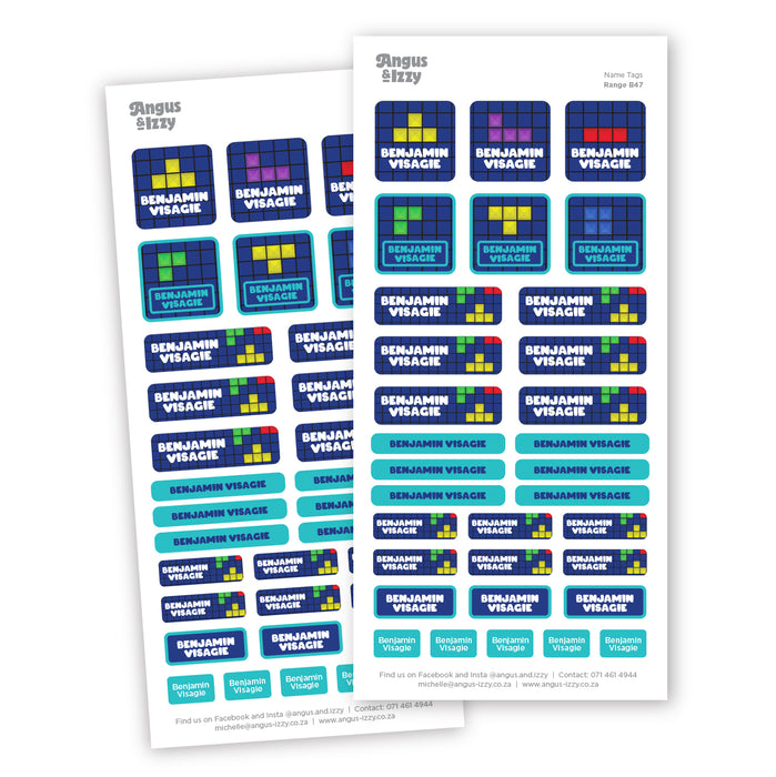 Name Tags Variety Sticker Pack B47