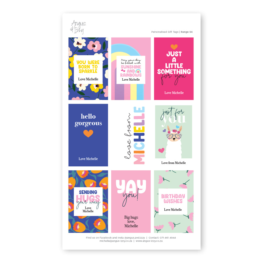 Gift Tag Stickers Bundle 54 — Angus & Izzy
