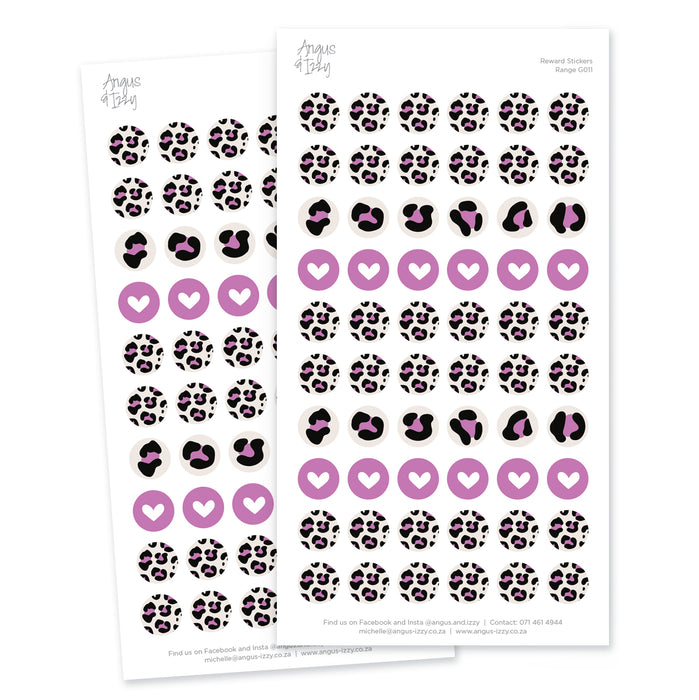 Girly Reward Chart Stickers - Range G12