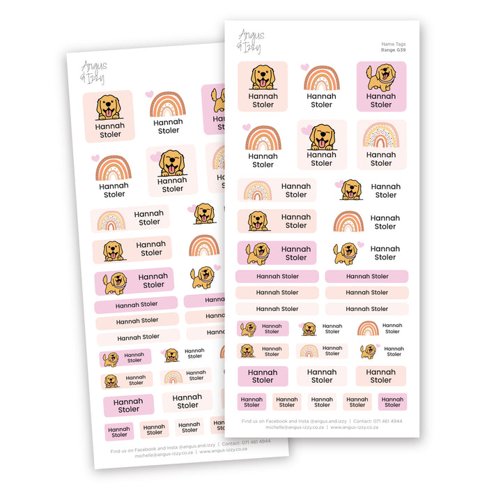 Name Tags Variety Sticker Pack G39