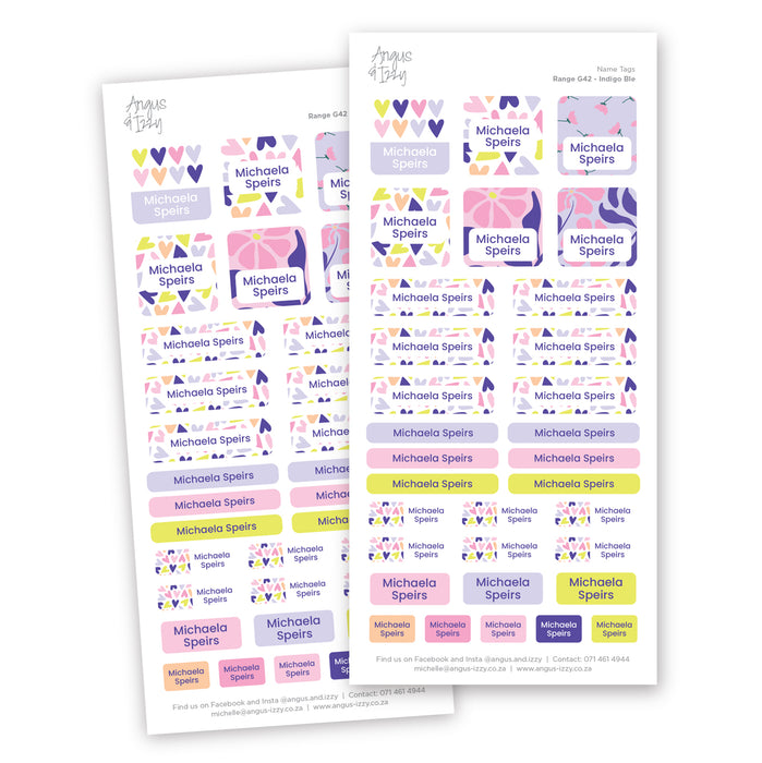 Name Tags Variety Sticker Pack G42
