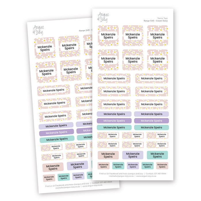 Name Tags Variety Sticker Pack G43