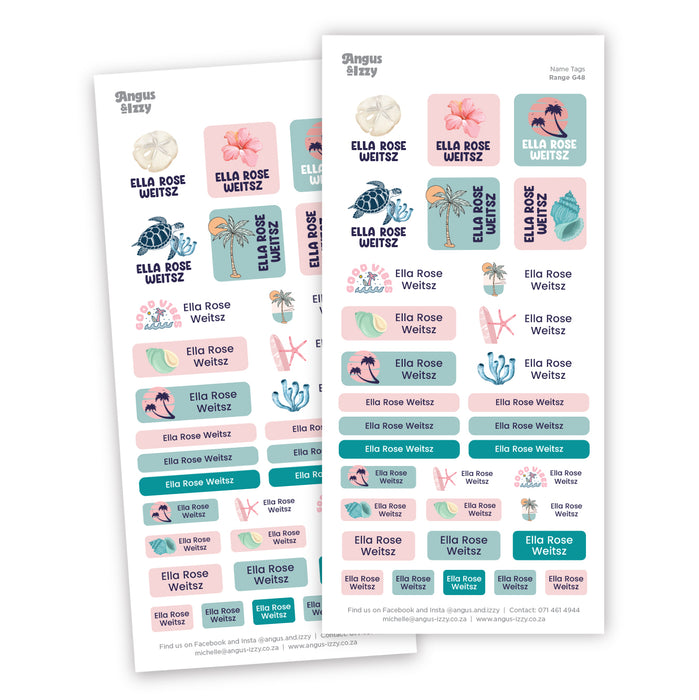 Name Tags Variety Sticker Pack G48