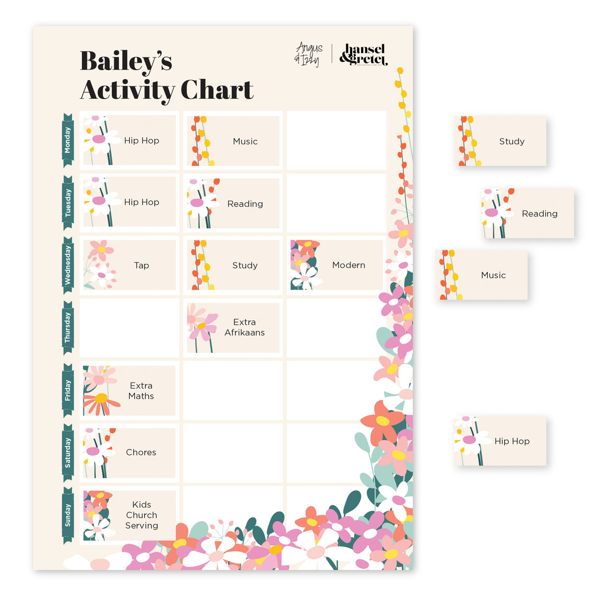 Magnetic Activity Chart - H&G Wildflowers — Angus & Izzy