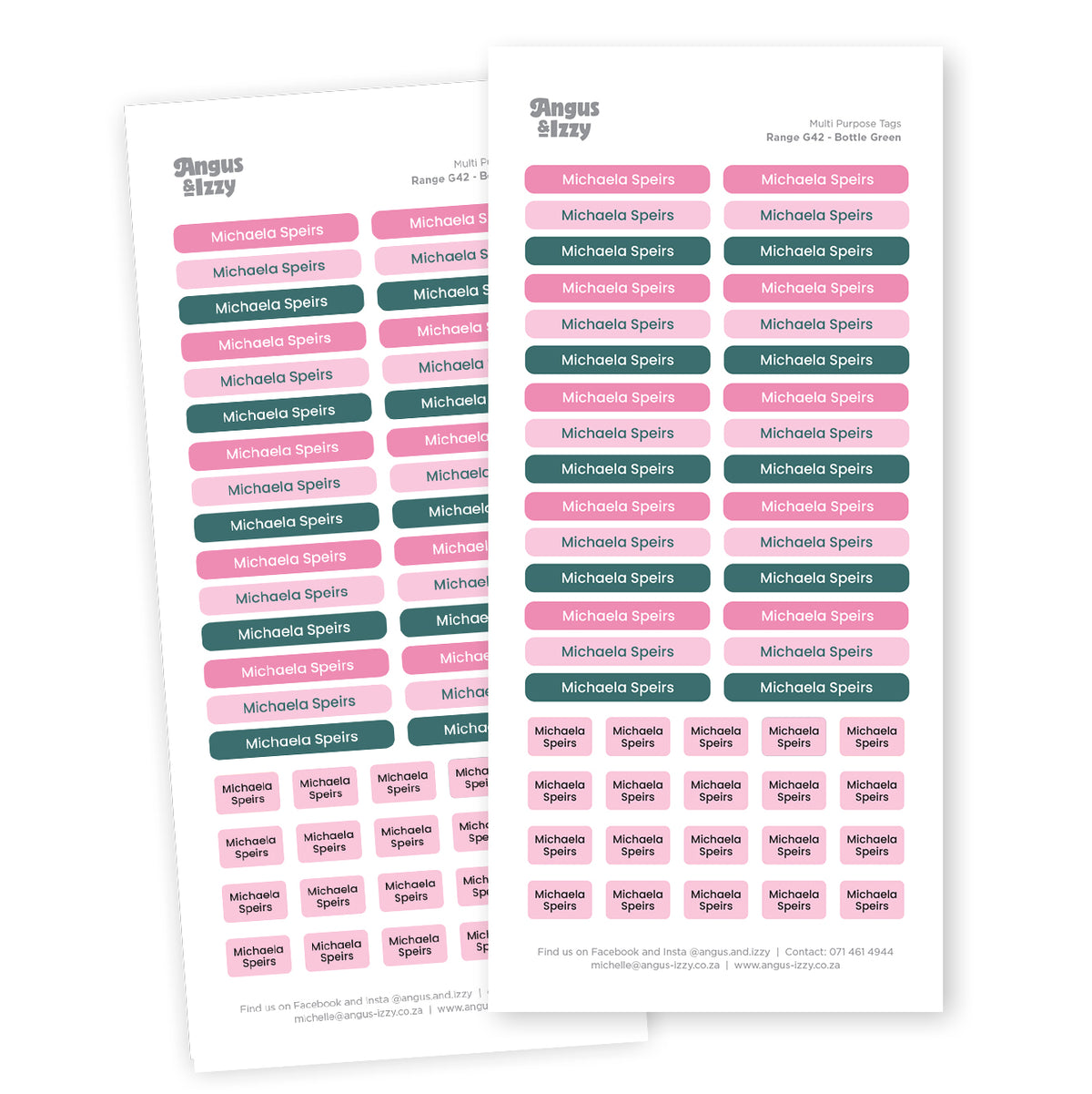 Multi Purpose Labels - G42 — Angus & Izzy