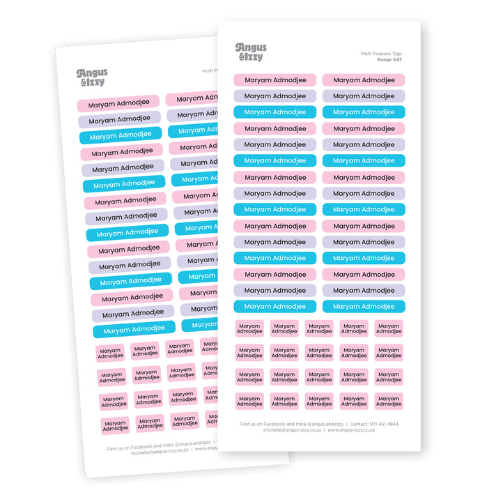 Multi Purpose Labels - G47