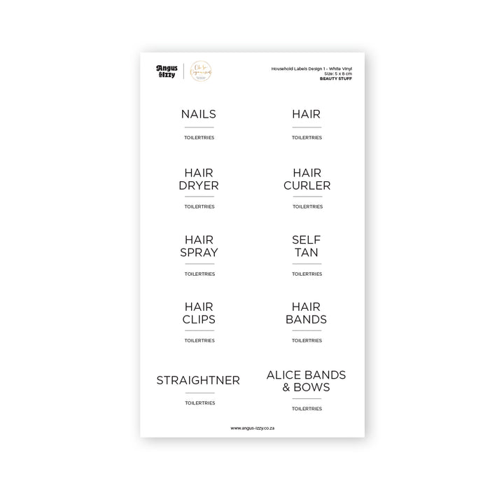 OSO Medicine Cupboard & Bathroom Labels