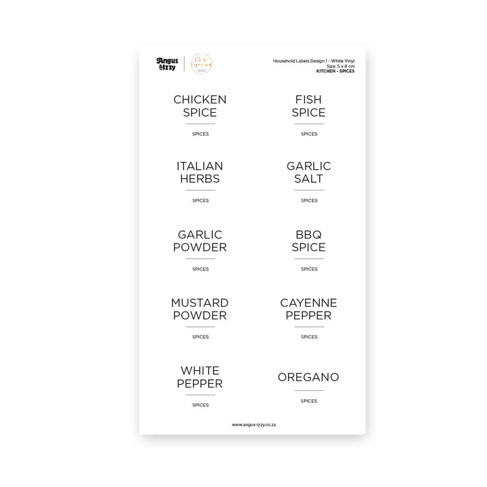 OSO Kitchen Labels