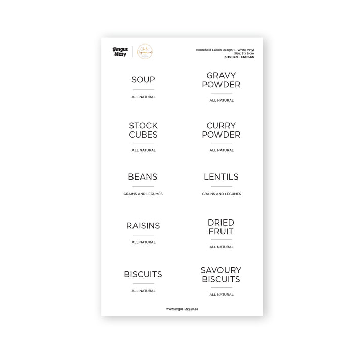 OSO Kitchen Labels