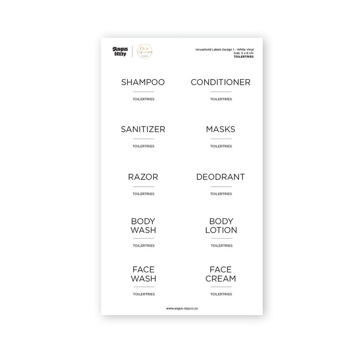 OSO Medicine Cupboard & Bathroom Labels