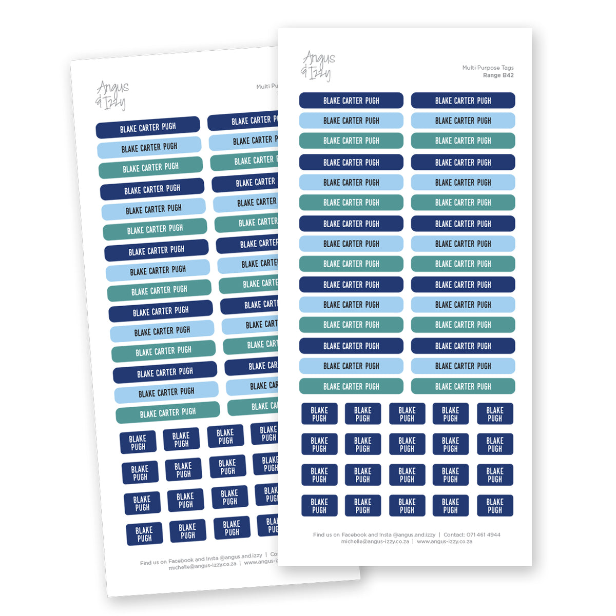 Multi Purpose Labels - B42 — Angus & Izzy