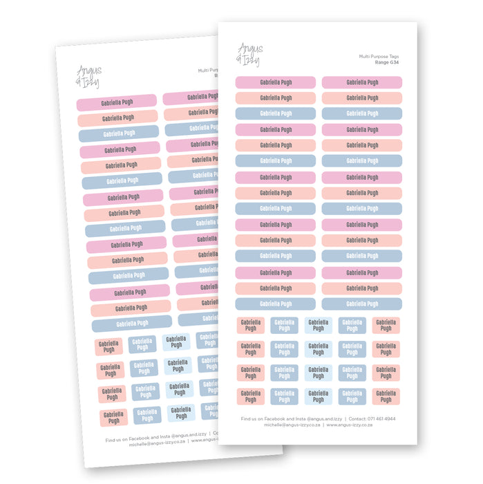 Multi Purpose Labels- G34