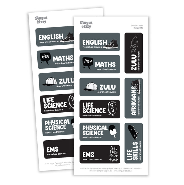 Subject Labels - B45