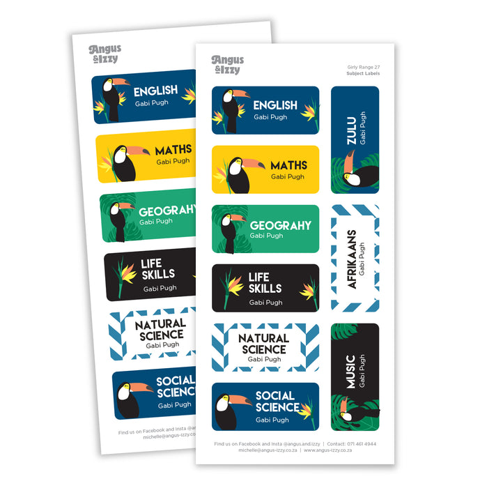 Subject Labels - G27