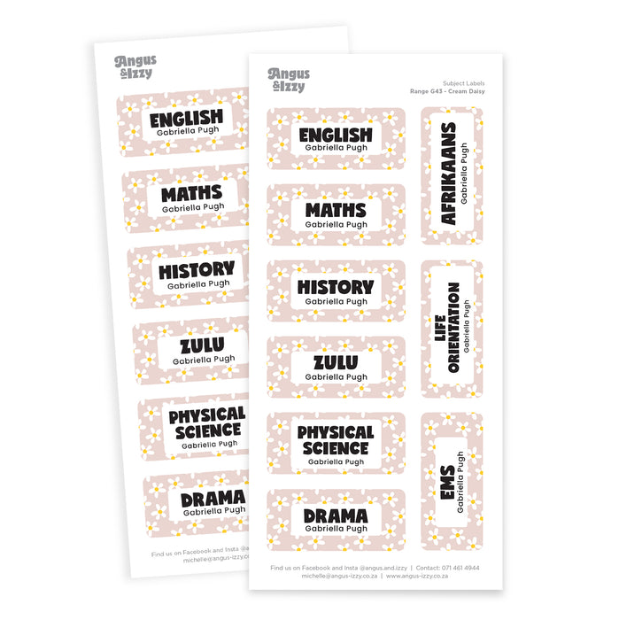 Subject Labels - G43