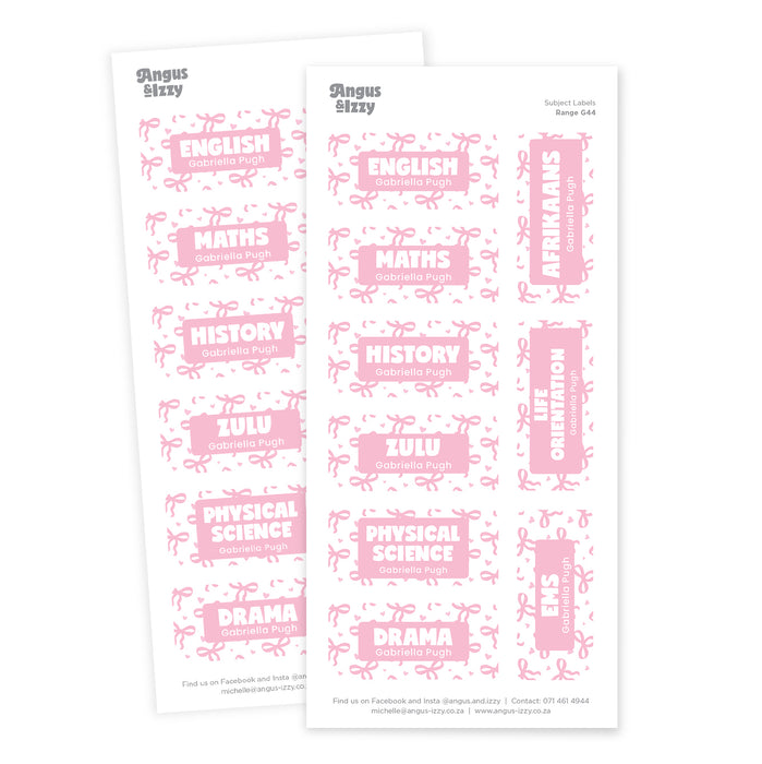 Subject Labels - G44