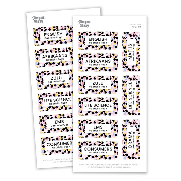 Subject Labels - All Things Leopard