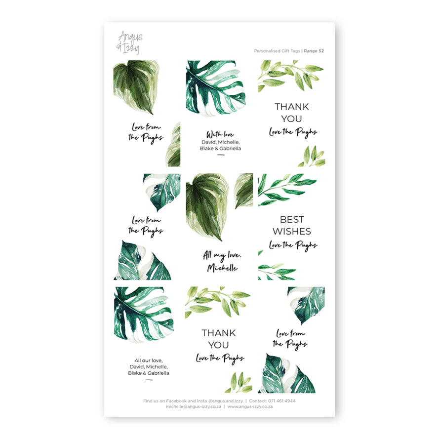 Gift Tag Stickers Bundle 52 — Angus & Izzy