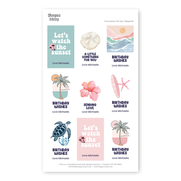 Gift Tag Stickers Bundle 64
