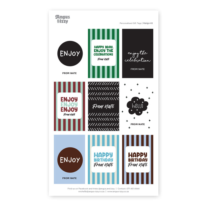 Gift Tag Stickers Bundle 65